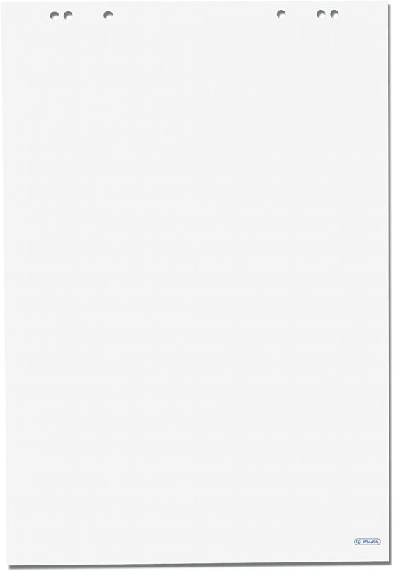 Herlitz 68 x 99 cm Blank 20 Sheet Flipchart Pad (Pack of 5)