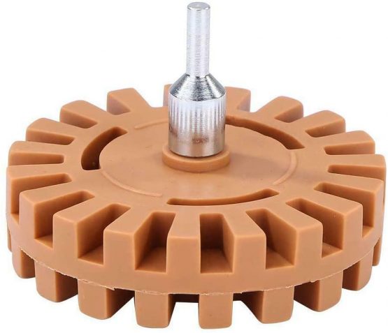 Gasea 4-Inch 20mm Thick Car Decal Remover Rubber Eraser Wheel with Drill Adapter Kit for Vinyl Sticker Decal Pinstripe Removal Tool