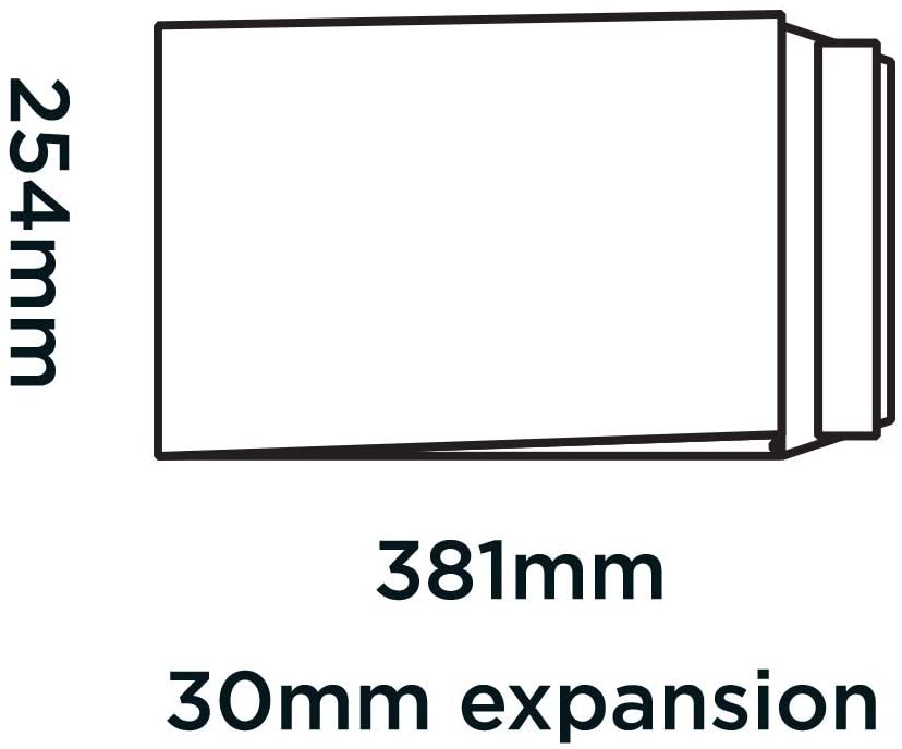 Blake Envelopes Premium Secure TR13302 Reißfeste Falten-Versandtasche Haftklebung Weiß 381 x 254 x 30 mm 125g/m² - Image 2