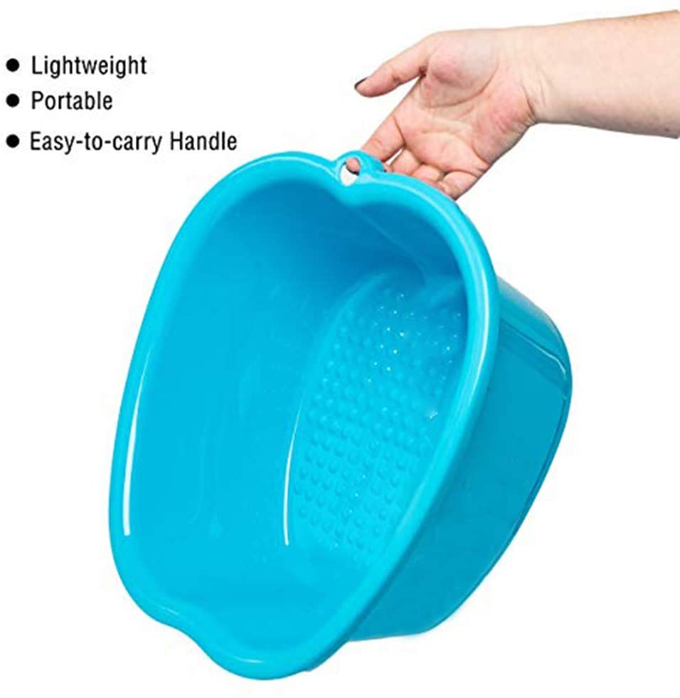 Large Foot Bath spa Bowl, Thick Sturdy Plastic Foot Basin for Pedicure, Detox and Massage