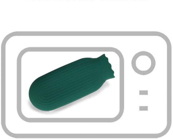 Mini Silicone Baby Hot Water Bag Pack Microwave Heating 550ml Hot/Cold Water Bottle with Knitted Cover Warm Your Hands Foot Stomach Pain Relief-Safety Tested, Green - Image 3