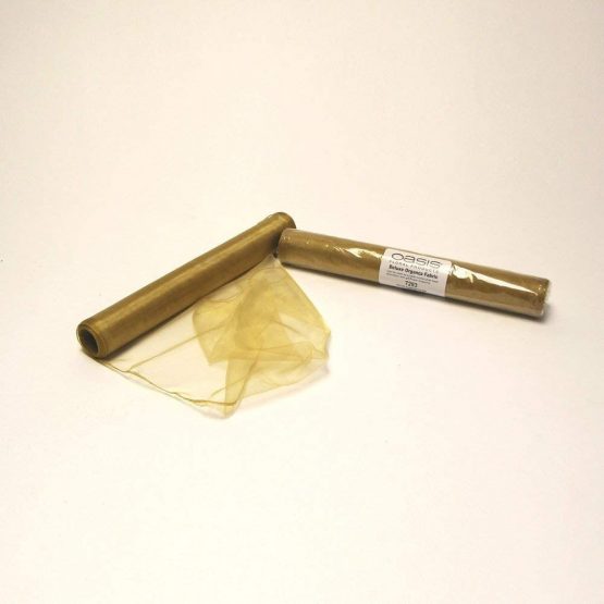 2 Rolls GOLD Organza Voile Chiffon Fabric Deluxe - 9m x 40cm - Table Runner Chair Back Chair Sash Flower Gift Wrapping - 9 Metres per Roll
