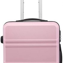 Kono 55cm Hard Shell Cabin Case 38L Carry On Hand Luggage 4 Wheeled Spinner Suitcase with TSA Lock (Rose Golden)