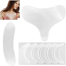 8 Pcs Reusable Silicone Anti Wrinkle Pad Set, Includes Decollete Chest Pad Neck Patch Eye Patches for Prevent and Eliminate Wrinkles