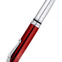 KING OF FLASH 3-in-1 Stylus Pen With Light, Capacitive Aluminium Pen Stylus, LED Torch Light, Ballpoint Pen (Deep Red)