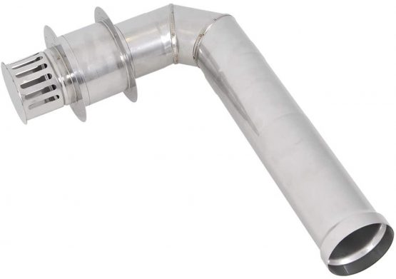 Thermo Products WDV130 Stainless Steel Evacuation Set with Wall Bushing 130 mm Connection, fits The TTulpe Indoor B-14 THEFLU005