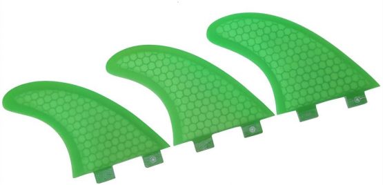 VGEBY1 Surfing Fins, Green 3 PCS Glass Fiber Surfboard Fins Surfboard Fiberglass for Surfboards, Paddle Boards, Kite Boards