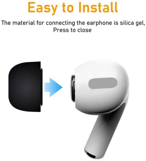 CANOPUS Airpods Pro Memory Foam Tips, Earbuds Tips, 3 Pairs (S, M, L), Replacement Ear Tips to avoid falling off - Image 2