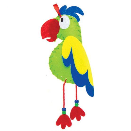 Baker Ross AT689 Parrot Sewing Decoration Kits - Pack of 3, Festive Tree Ornaments for Kids to Decorate in Arts and Crafts Activities - Image 4
