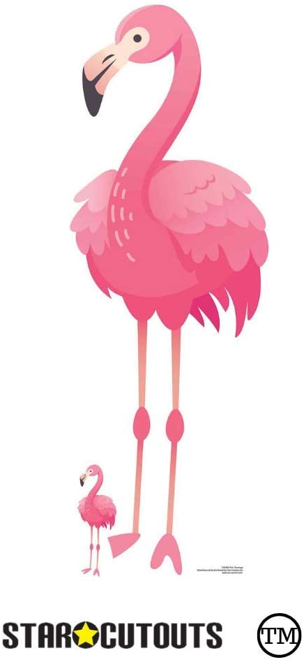 Star Cutouts SC1401 Pink Flamingo Cardboard Cutout - Fun Tropical Decoration for Family Weddings, Anniversaries & Parties