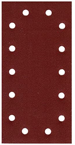 Pack of 50 Sheets of Sandpaper 115 x 230 mm 14 Holes 100 Orbital Sander, kastanienbraun