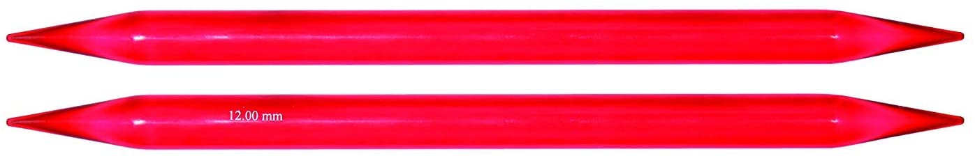 KnitPro Trendz Double Pointed Needles 8" (20cm), Red, 12.00mm