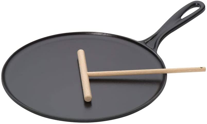 LE CREUSET Enamelled Cast Iron Crepe Pan, with Long Lasting Enamel Coating and Ergonomic Handle, 27cm, Cerise, 20136270600460 - Image 3