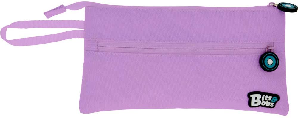 Grafoplas Bits & Bobs 37543864 Flat Pencil Case Lavender 23.5 x 12 cm, Lavender-coloured, 23,5x12cm