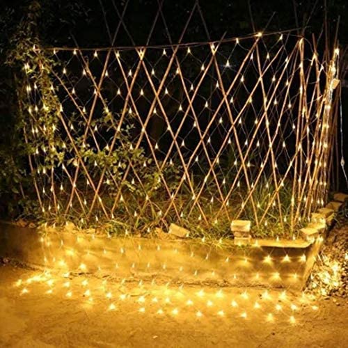 1.5m x 1.5m Garden Net Lights Outdoor Warm White, Waterproof Battery Operated with Remote, 8 Modes, Timer, Dimmable - Image 3