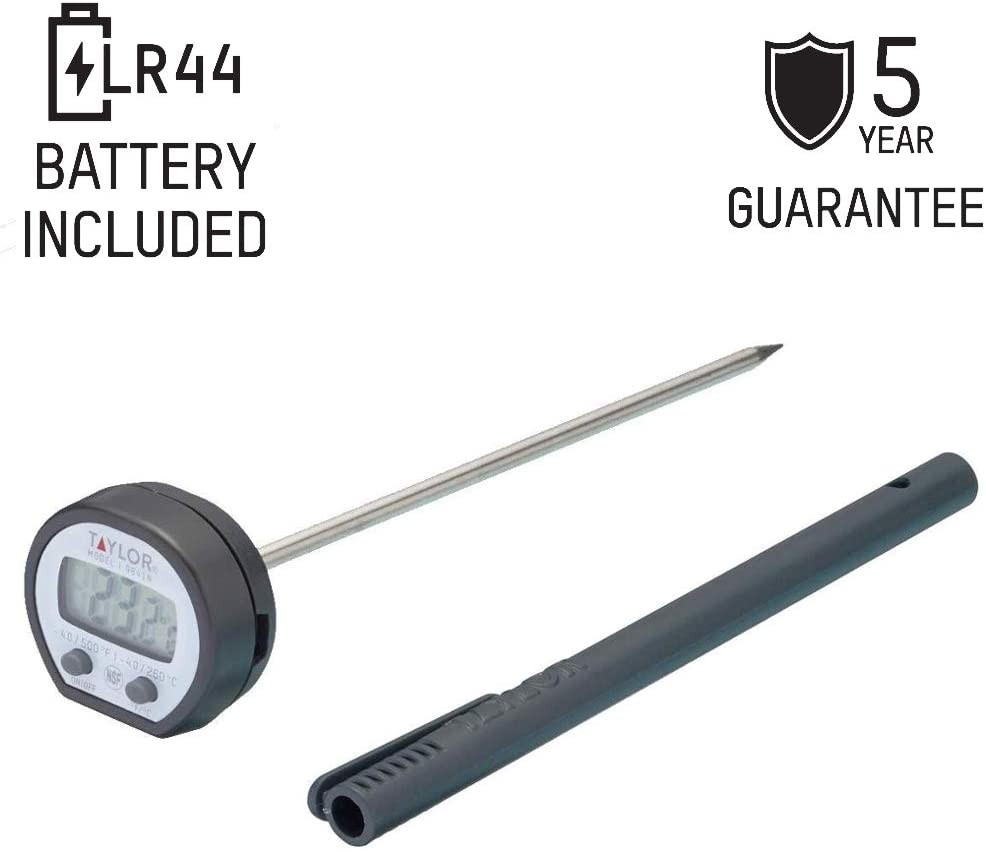 Taylor Food Thermometer, Pro Digital Meat Thermometer, Accurate Multi-Functional Food Cooking Probe, -40°F to 500°F Range