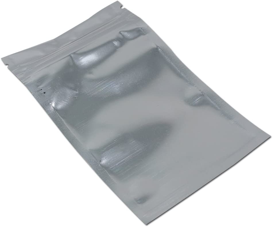 WACCOMT Pack 50pcs 15x22 cm (5.91x8.66 inch) Clear Front Mylar Foil Zipper Lock Bags Resealable Mylar Food Storage Packaging for Zip Bag Reusable Lock Seal Aluminum Foil Pouches for Snack - Image 3