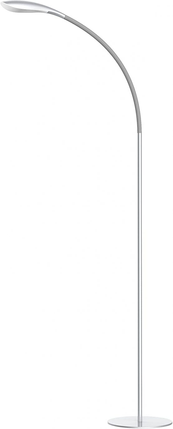 Lifemax High Vision LED Floor Light, Flicker Free, Reading, Hobby Standing Lamp, Angle Adjust Silver