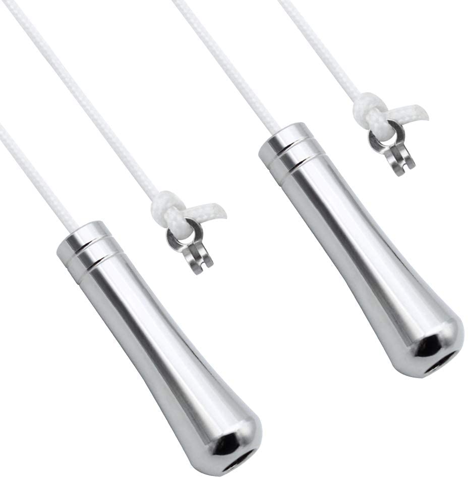 LumenTY Pull Cord Chrome Light Pull Light Pull Cord Extension150cm Blind Cord Pull Handle Brass Cord Weight Pull Light Switch Pull Cord for Ceiling Fans/Pull Blinds/Bathroom Light -2 Pack