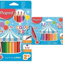 Maped Color Peps My First (Age 1+) Jumbo Colouring Pencils & Jumbo Wax Crayons (12 packs)
