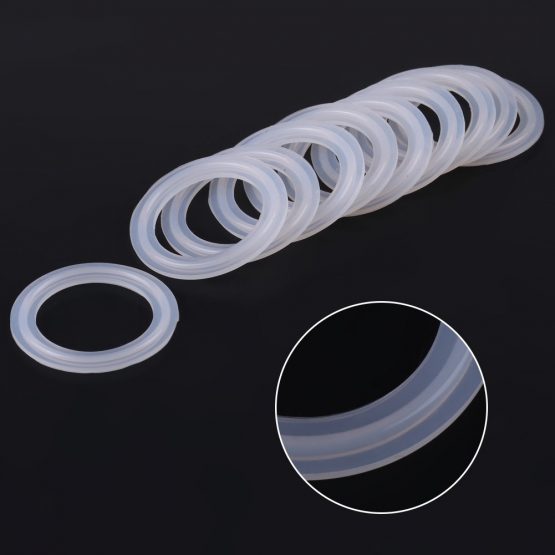 10PCs Silicone Sealing Gasket Ring Washer Set, 1.5" Tri-Clamp Gasket O-Ring Sealing Washer Sanitary Clamp Ferrule Fittings for OD 50.5mm Sanitary Pipe Weld Ferrule - Image 4