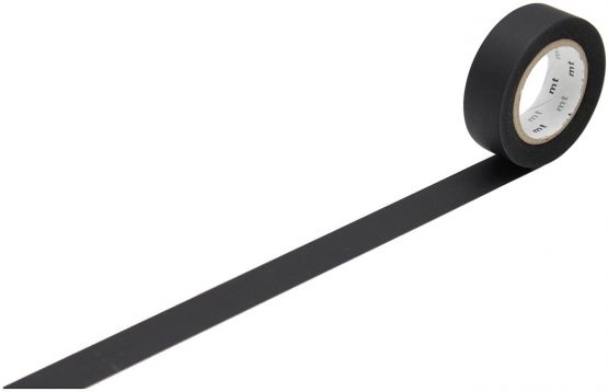 mt Washi Masking Tape Roll - Matte Black