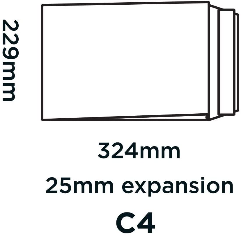 Blake Avant Garde C4 324 x 229 x 25 mm 140 gsm Heavyweight Extra Strong Peel & Seal Gusset Pocket Envelopes (AG0052) Cream Manilla - Image 2