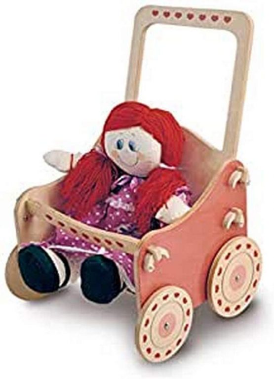 Dida - Stroller in wood for dolls - decoration: Nature
