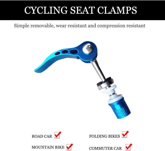 DAZISEN Quick Release Bicycle Clamp - Seatpost Clamp Suitable for Mountain Bicycle Road Bike - Image 2