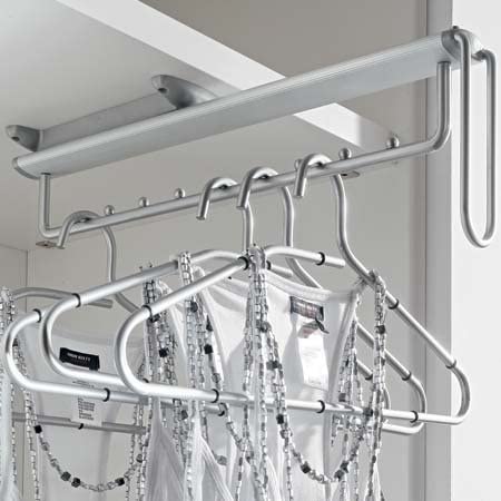 Pull-out clothes hanger rail, under mounted