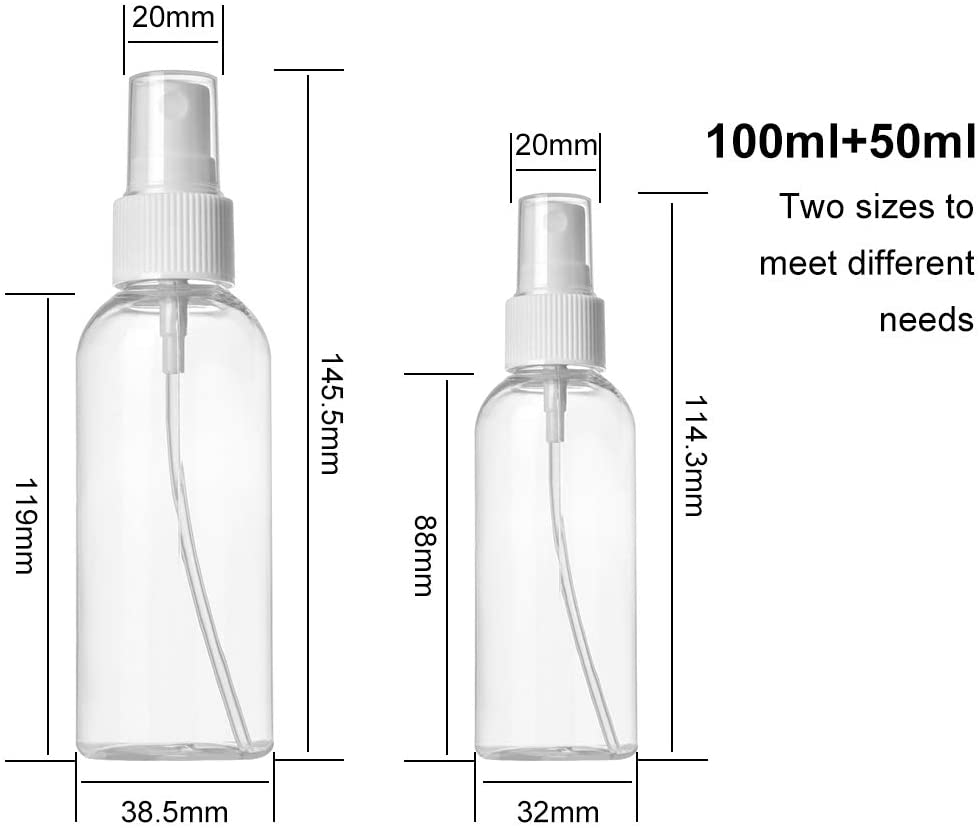 Spray Bottles, Fine Mist Spray Bottles, Portable Durable Spray Travel