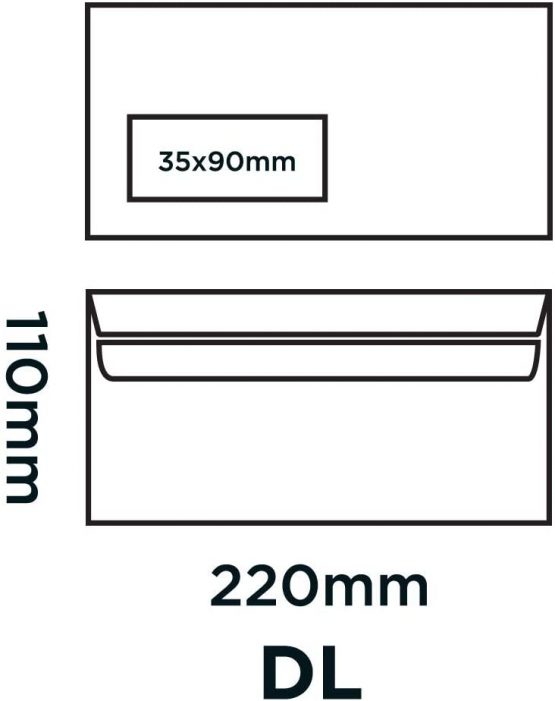 Blake Purely Everyday DL 110 x 220 mm 80gsm Self Seal Window Envelopes (FL2884/500) White - Pack of 500 - Image 2