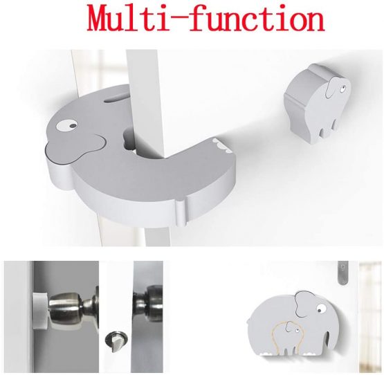 3pcs Multi-Function Baby Door Stopper Foam Door Guards & Wall Protectors Bumper,Thick Animal Door Finger Guards for Child Safety Finger Protection - Image 2