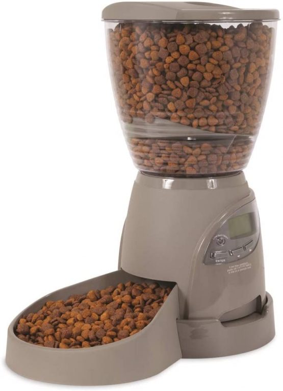 Petmate Portion Right Programmable Dog and Cat Feeder 2 Sizes Brushed Nickel