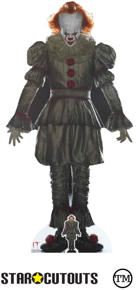 Star Cutouts SC1392 Pennywise IT Lifesize Cardboard Cutout - Horror Movie Decoration, Halloween Display & Collector Standee