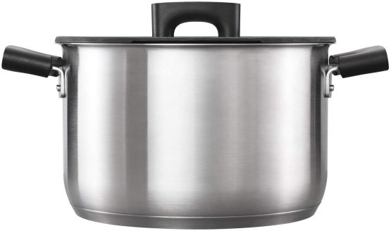 Fiskars 1052241 Casserole with Lid, Dia: 22 cm, Capacity: 5 litres, Suitable for All hobs, Stainless Steel/Plastic, Hard Face, 5 liters - Image 2