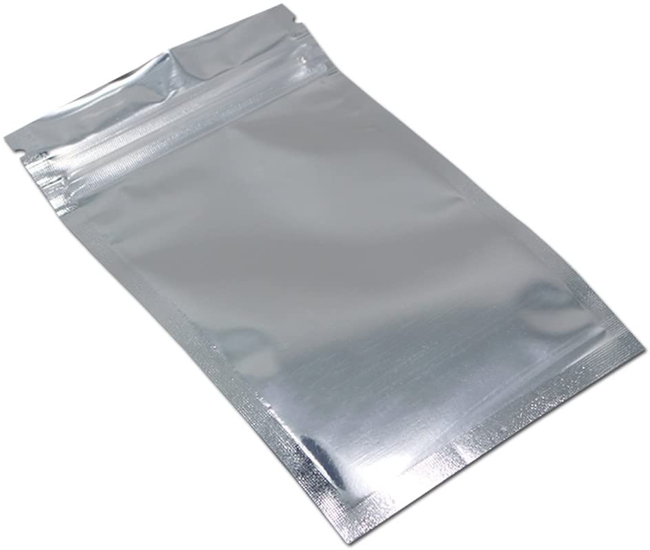 WACCOMT Pack 50pcs 15x22 cm (5.91x8.66 inch) Clear Front Mylar Foil Zipper Lock Bags Resealable Mylar Food Storage Packaging for Zip Bag Reusable Lock Seal Aluminum Foil Pouches for Snack - Image 4