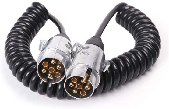 ETUKER 6m 7 Pin Trailer Plug Socket Extension Lead, 12V 7 Pin 6m Extension Lead Towing Caravan Trailer Truck RV Electrical Wiring Cable Connector Trailer Line (6m 7 Pin Extension Lead) - Image 4