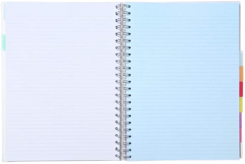 Paperchase A4 Translucent 10 Subject Notebook, Subject Dividers, 150