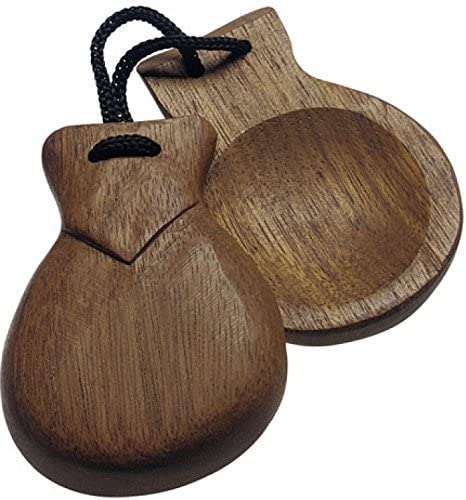 Stagg 14913 Pair of Wooden Castanets, Brown, inch