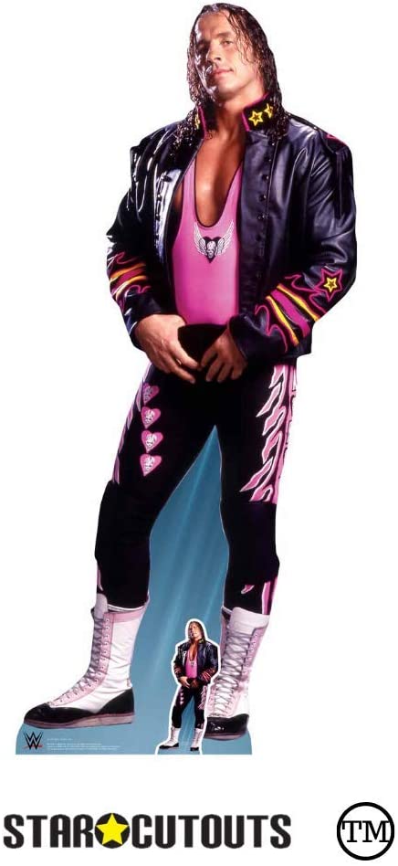 Star Cutouts SC1250 WWE Bret Hart Lifesize Cardboard Cutout - Wrestling Party Decoration, Event Display & Collector Gift