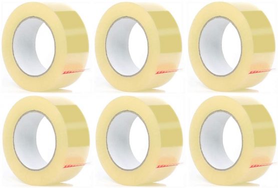 Clear Heavy Duty Wide Packaging Tape 60MM X 66M 6 Rolls For Parcels and boxes