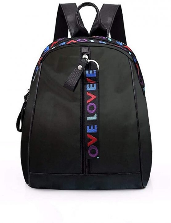 Fashion Women Ladies Backpacks and Rucksacks Handbags Casual Rucksack PU Leather Rucksack Nylon School Bags Waterproof Anti-Theft Daypack Travel School Vintage Shoulder Bag Purse Large Capacity Black