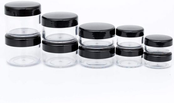 ZEJIA 30 Pieces Sample Containers with Screw Lids,5 Size 3/5/10/15/20 Gram Cosmetic Containers with 30pcs Labels and 5pcs Mini Disposable Spatula,for Makeup Eye Shadow Powder Lotion Jewelry - Image 4