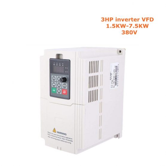 Variable Frequency Drive, 1.5KW-7.5KW VFD Inverter Variable-Frequency Drive Converter 3-Phase 380V Input and Output, VFD Inverter Frequency Drive CNC Drive Converter (5.5KW)