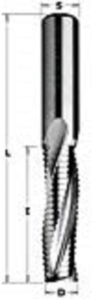 CMT Orange Tools 195.081.11 - Up-Cut Spiral Bit Solid Hw D=8X32X80 Z3/R Rh, 8mm