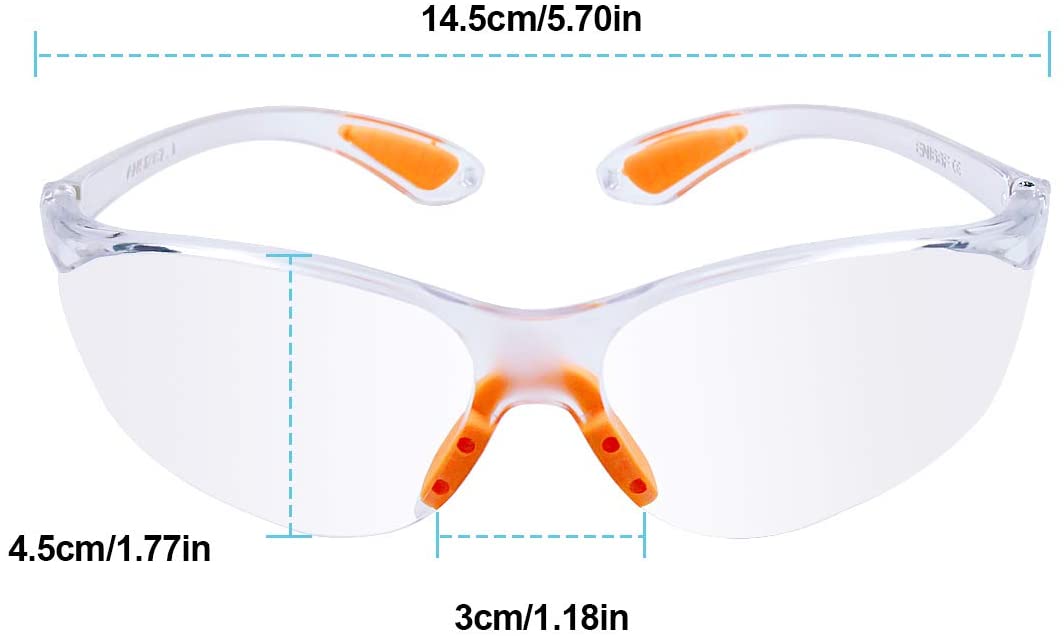 Safety Glasses 12 Pack Protective Eyewear Safety Goggles Eye Protection Safety Spectacles Work Glasses with Clear Lenses Security Glasses Anti Dust/Scratch/Mist/Wind - Image 3