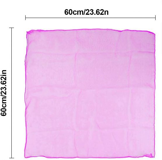 Kissral 15 pcs Dance Juggling Scarves for kids and Toddlers, Silk Magic Performance Props Accessories 60 x 60 cm, Square - Image 2