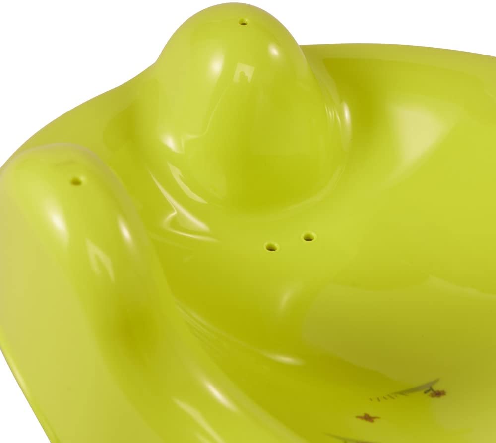 keeeper Funny Farm Anatomical Baby Bath Seat, For 0 to 6 months, Anti-Slip Rubber Feet, Leon, Green - Image 4