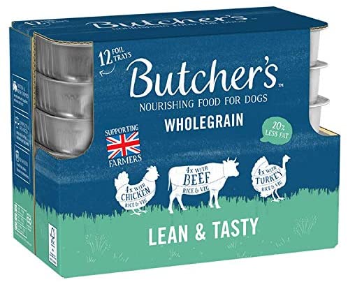 Butcher's Lean and Tasty Wet Dog Food Trays - Meaty Variety (36x150g), Wholegrain Trays, 5.4 kg (Pack of 1)